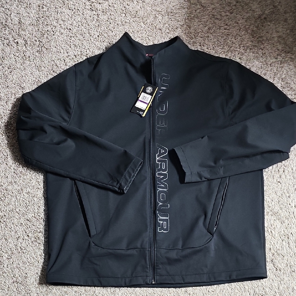 UNDER ARMOR Men's Black Golf Jacket NEW!